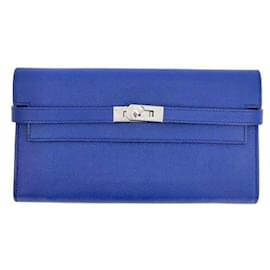 Hermès-Hermès Kelly Classic Wallet-Blue