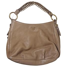 Prada-Cervo lux hobo-Beige